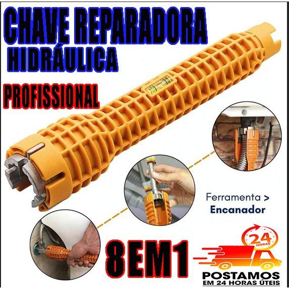 8 em 1 chave de encanamento torneira da pia inglês chave ferramenta de reparo