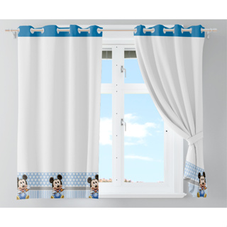 Cortina infantil mickey bebê infantil para quarto menino decoração