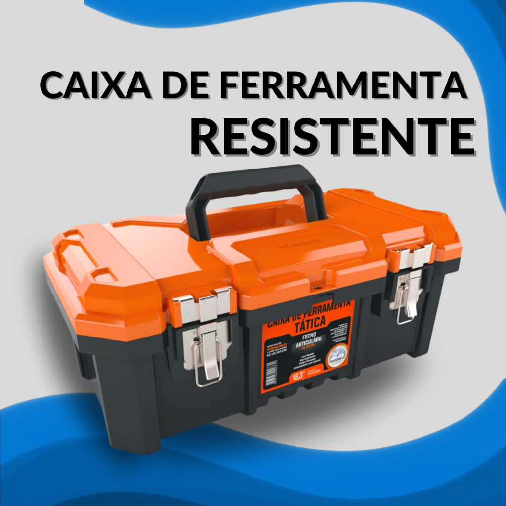 Caixa de Ferramentas - Maleta Grande - Resistente Reforçada