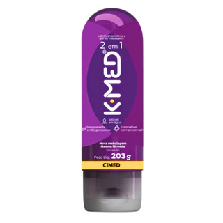 Lubrificante K-med 2 Em 1 Gel De Massagem E Lubrificante Íntimo 200ml Sex Shop