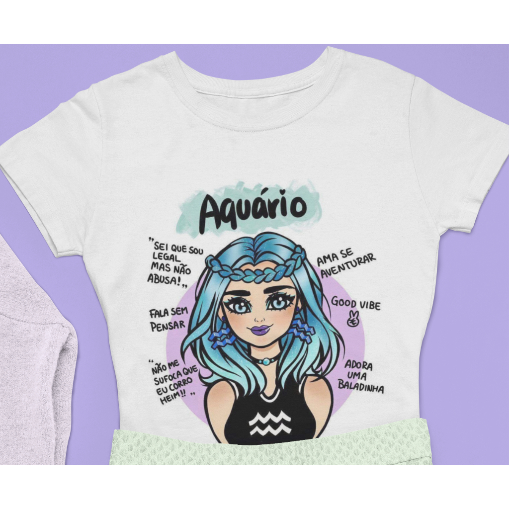 Camisetas Femininhas Baby Look Signos