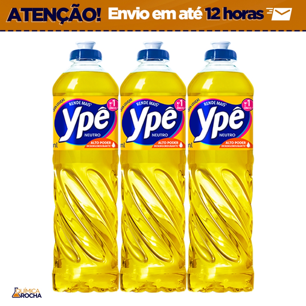 kit Detergente Ypê Neutro 500ml - 6 unidades