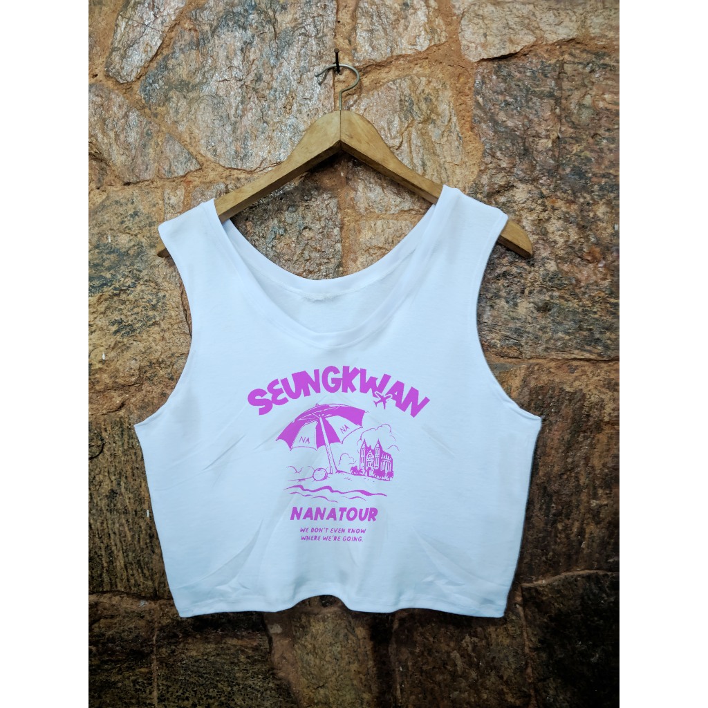 KPOP | Nanatour Seventeen Blusa, camiseta regata cropped até g3