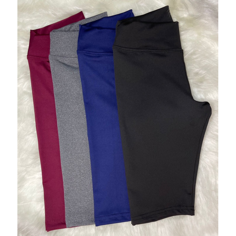 kit 4 Bermuda Ciclista Feminina Fitnes Academia Lisa Plus Size Básica Dança Pilates Caminhada Passeio
