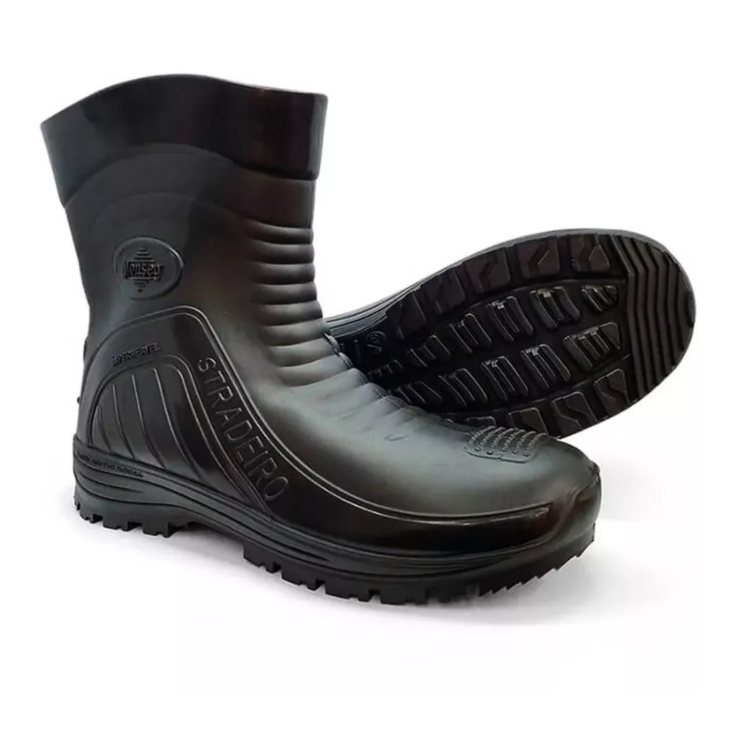 Bota 100% Impermeável Chuva Motociclista Motoqueiro Monseg