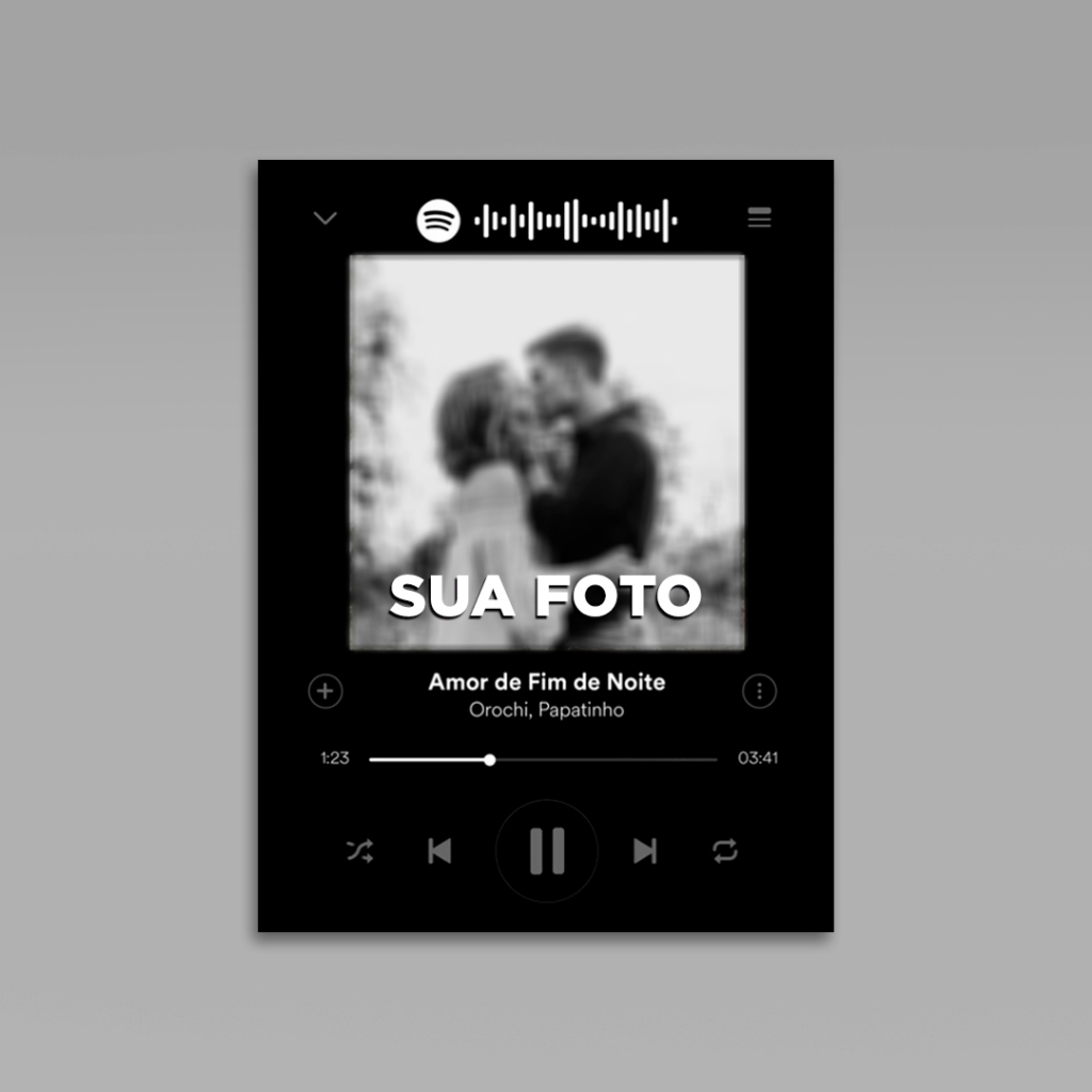 Placa de PVC Adesivado Spotify com sua Foto | Shopee Brasil