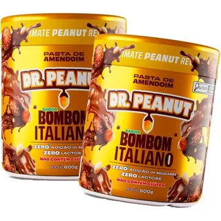 Kit 2x Pasta de Amendoim Bombom Italiano 600g - Dr. Peanut