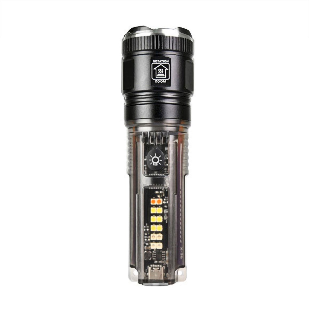 Lanterna LED Ultra Brilhante Multifuncional Zoom de Longo Alcance