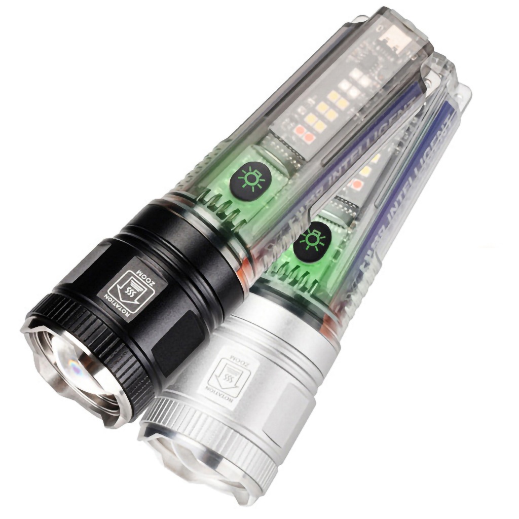 Lanterna LED Ultra Brilhante Multifuncional Zoom de Longo Alcance