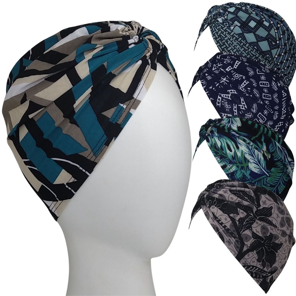 Turbante Feminino Tipo Touca Fechado Tecido Fresco
