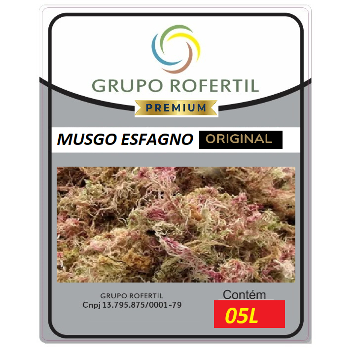 Substrato Musgo Sphagnum Rosa Para Jardinagem 5 Litros