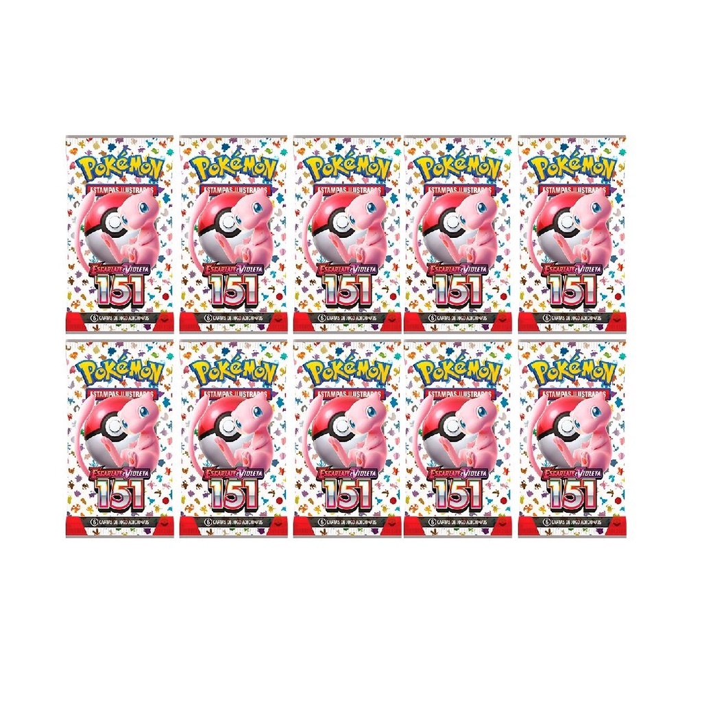 10 Booster Pokemon Escarlate e Violeta 151 - Cartas originais COPAG Brasil