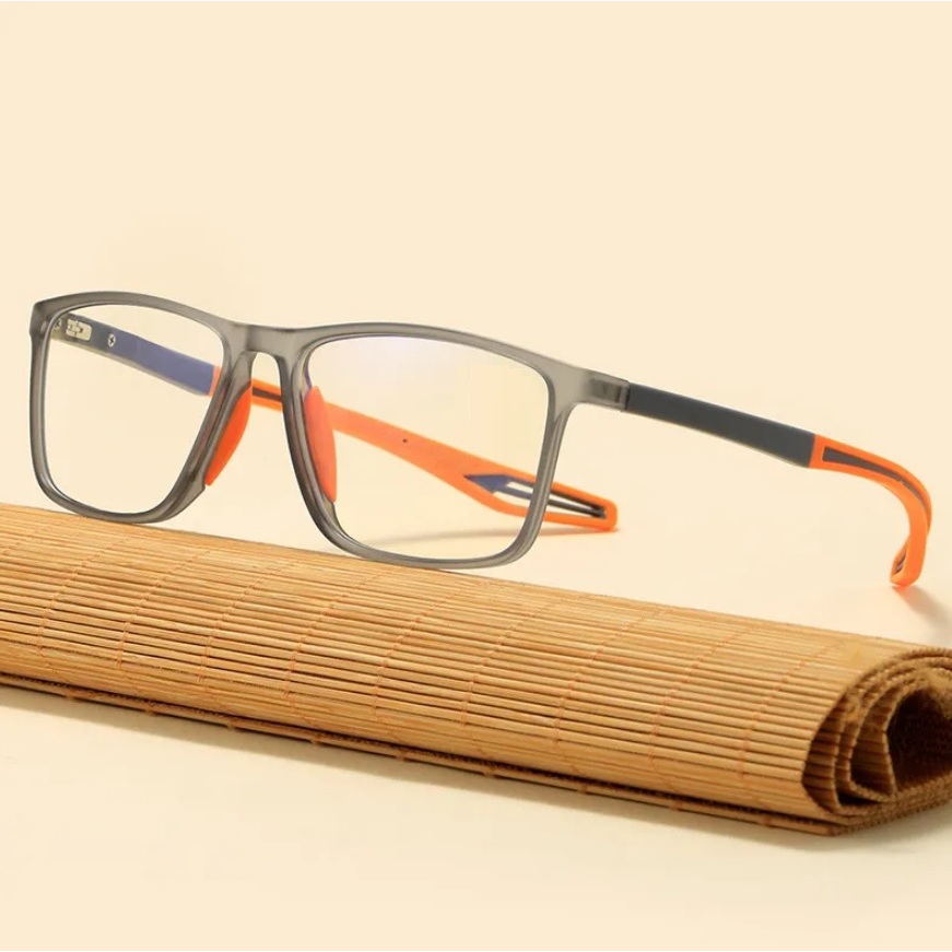 Óculos Masculino Feminino Proteção Anti Luz Azul Blue Ray Blocker Gamer Marca MDOD Cor Laranja