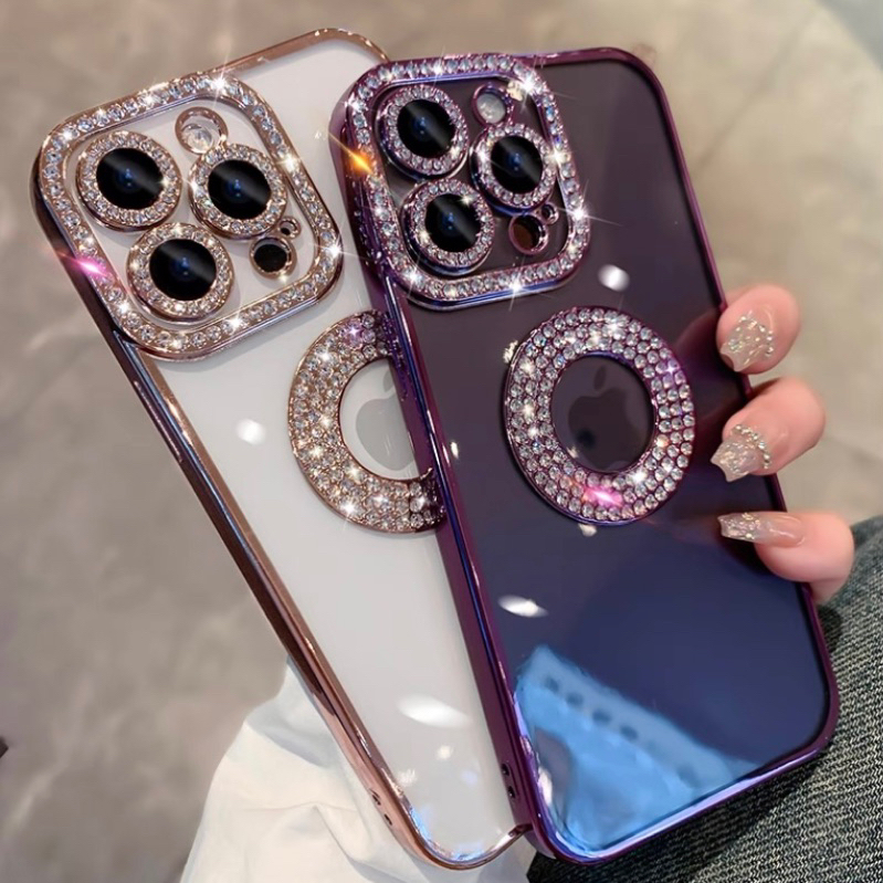 Capa Capinha Luxo Strass Proteção Câmera a IPhone 11 12 13 14 15Promax