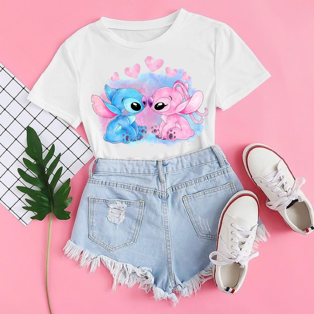 t-shirt feminina roupa adulto personagens stitch moda basica P ao GG