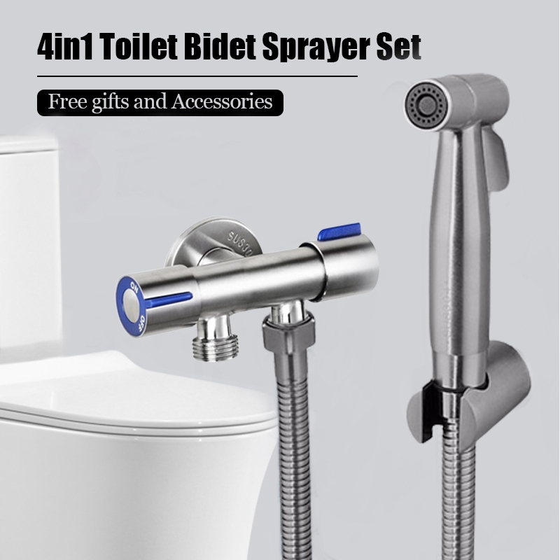 Ducha Higiênica Banheiro 100% Completa Luxo Metal Cromado 1,20m Chuveirinho Privada