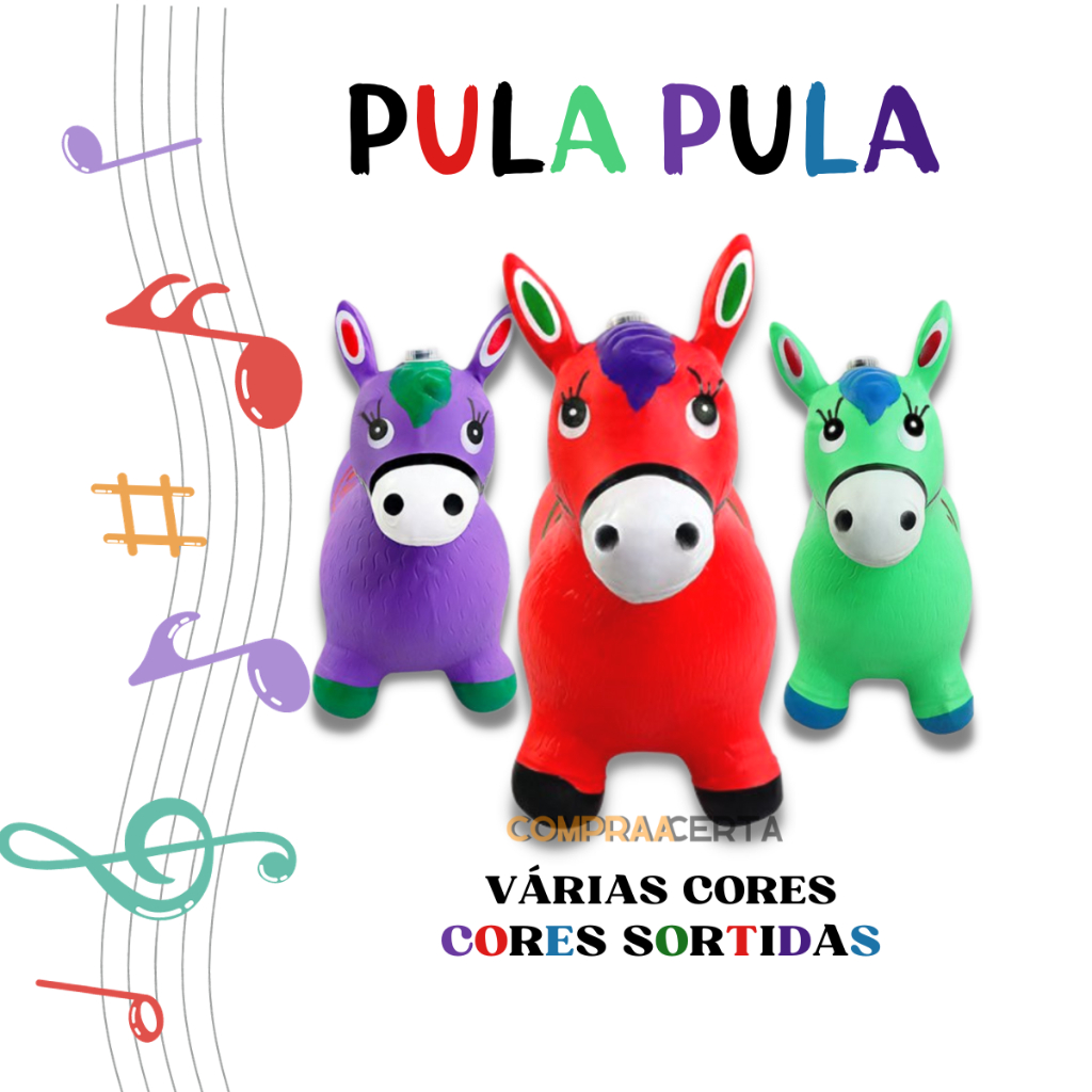 Cavalinho Infantil Pula Pula Upa Upa Inflavel de Brinquedo Burrinho ...