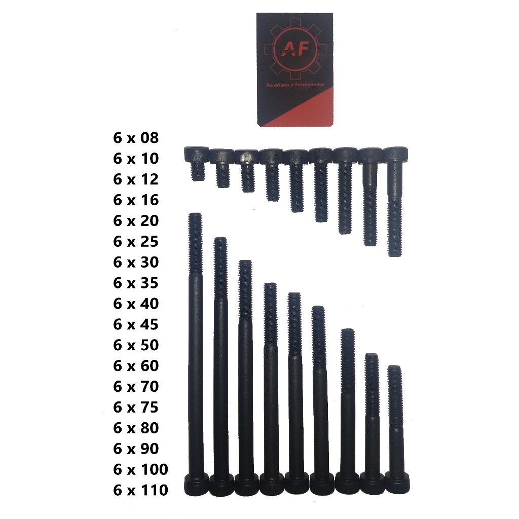 Parafuso Allen Cabeça Cilíndrica M6 Din 912