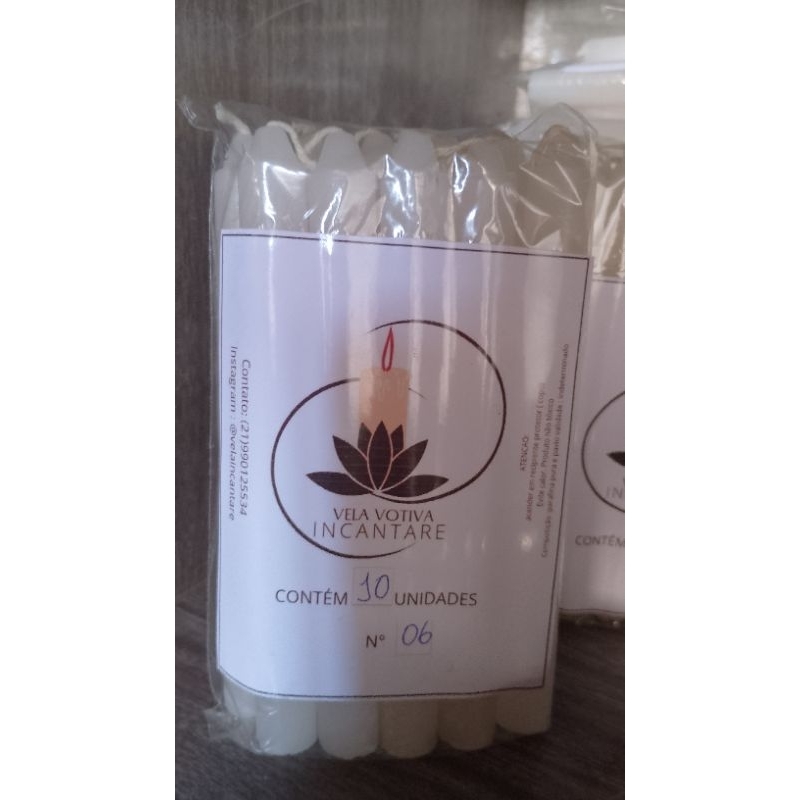 pacote com 10 velas palito n°6(varejo) | Shopee Brasil