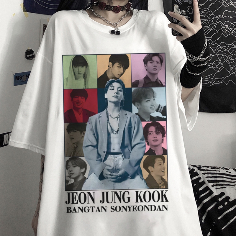 Camiseta Branca Bts Jeon Jung-kook Seven Jungkook Kpop