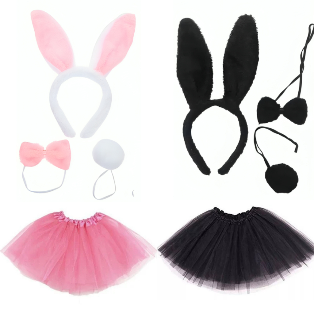 Kit Fantasia Coelho Tiara De Coelho + Saia Tule Fantasia Cosplay Para ...