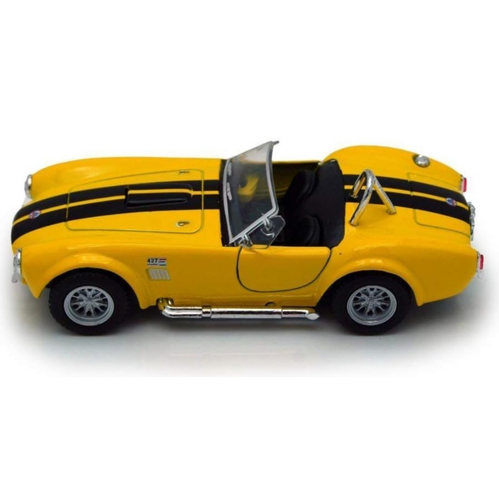 Miniatura carro 1965 Shelby Cobra 427 em metal abre as portas original
