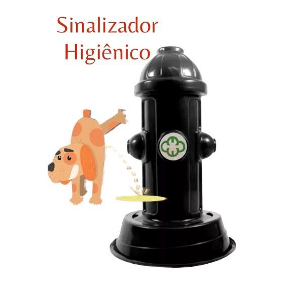 Hidrante Sanitário Xixi Cachorro Educar Fácil Cães - Preto