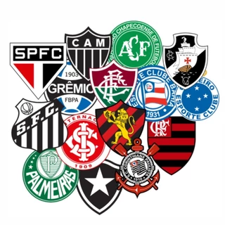 Adesivos Vinil Escudos Times Futebol Nacional Brasileiro Sticker Kit/Pack
