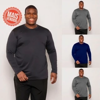 Camisa Térmica Segunda Pele Plus Size Proteção Solar 50+ Tamanhos Especiais