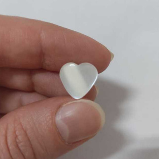 Botão Coração Tam:18 (11mm) Poliéster Pezinho Bonor - 12 Unidades