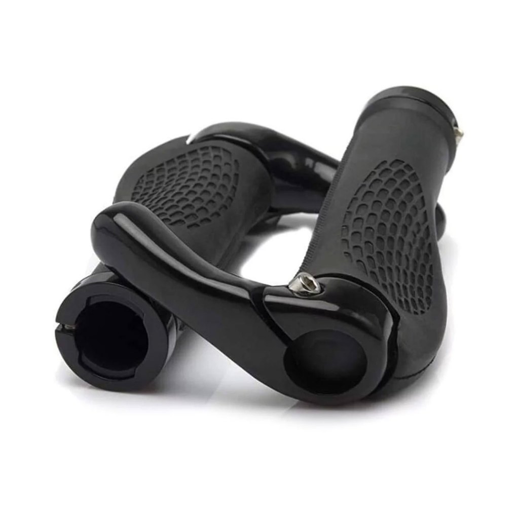 Par Manoplas Anatomicas Guidao Bicicleta Com Trava Bar End Manopla Punho Luva Bike Anatomica Com 2 Travas De Alumínio Mtb Bicicleta