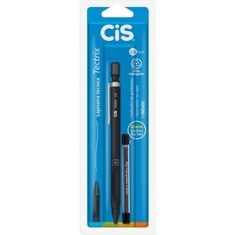 Lapiseira Tectrix Cis C/Grafite 2.0mm Preto | Shopee Brasil