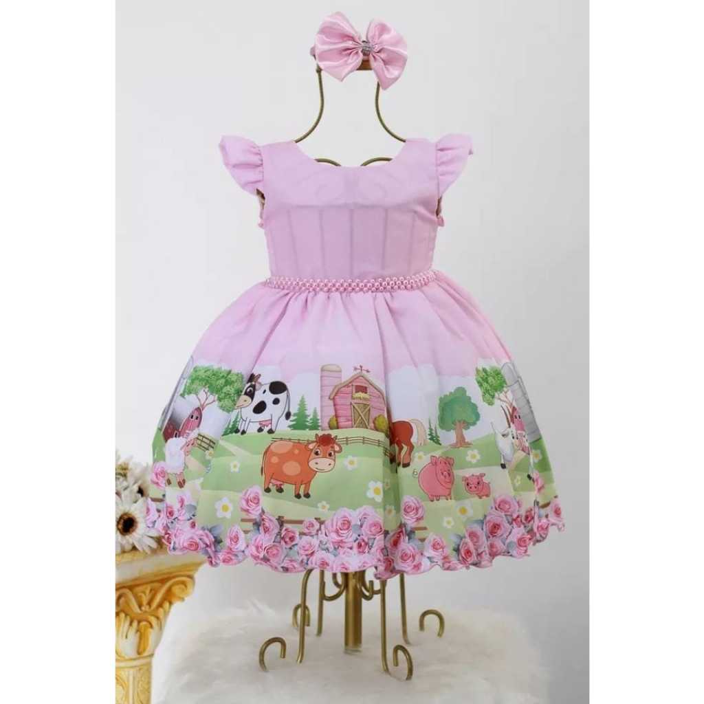 Vestido Fazendinha Festa Infantil Fazendinha | Shopee Brasil