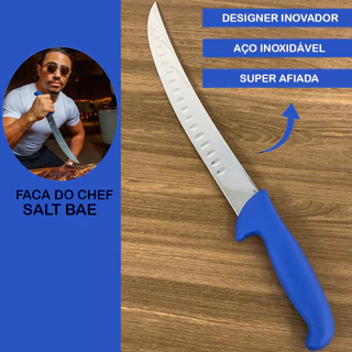 LUWAVE. Faca Churrasco Aço Inox Salt Bae Chef