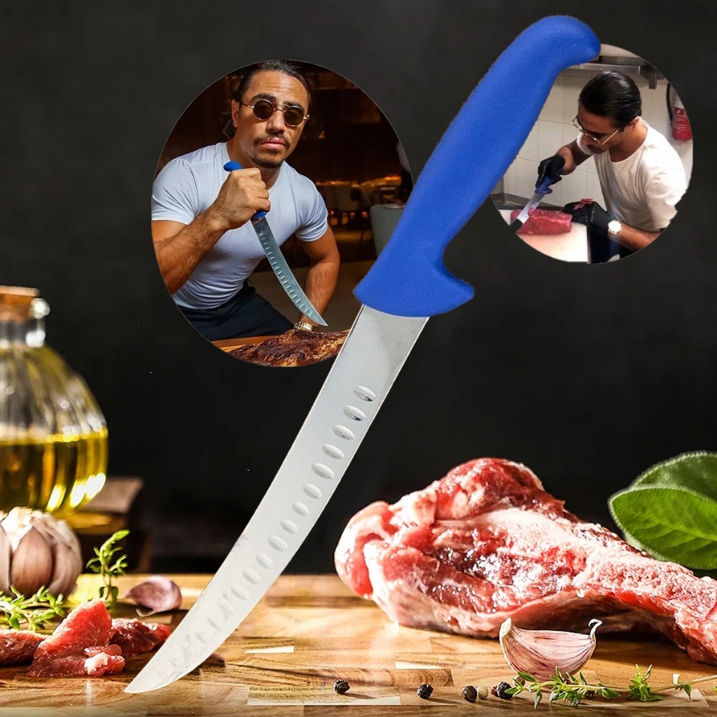 LUWAVE. Faca Churrasco Artesanal Aço Inox Salt Bae Chef
