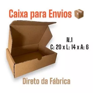 20 unidades Caixas De Papelão Envios E-commerce 20x14x6