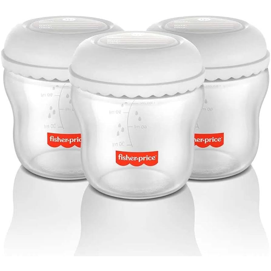 Kit 3 Frascos para Armazenar Leite 150 ml Frisher Price BB1077