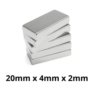 1 Peça Imã de Neodimio 20x4x2 mm n35 - Super Potente