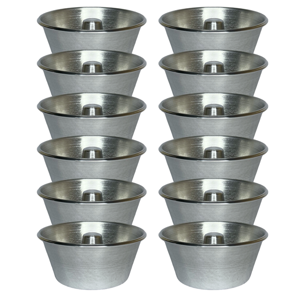 12 Formas Mini De Pudim E Bolo Vulcão 300ml Alumínio Formável Nº12