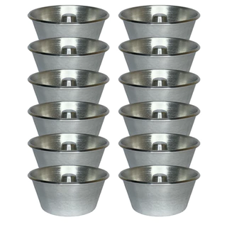 12 Formas Mini De Pudim E Bolo Vulcão 300ml Alumínio Formável Nº12