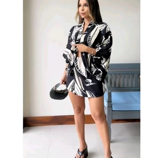 Conjunto Quimono shorts saia
