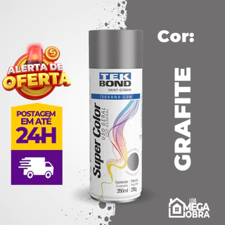 Tinta Spray Uso Geral 350ML Grafite Tekbond Secagem Rápida Artesanato Madeira Ferro Metal Gesso Cerâmica Automotiva Decoração Mdf Parede Top