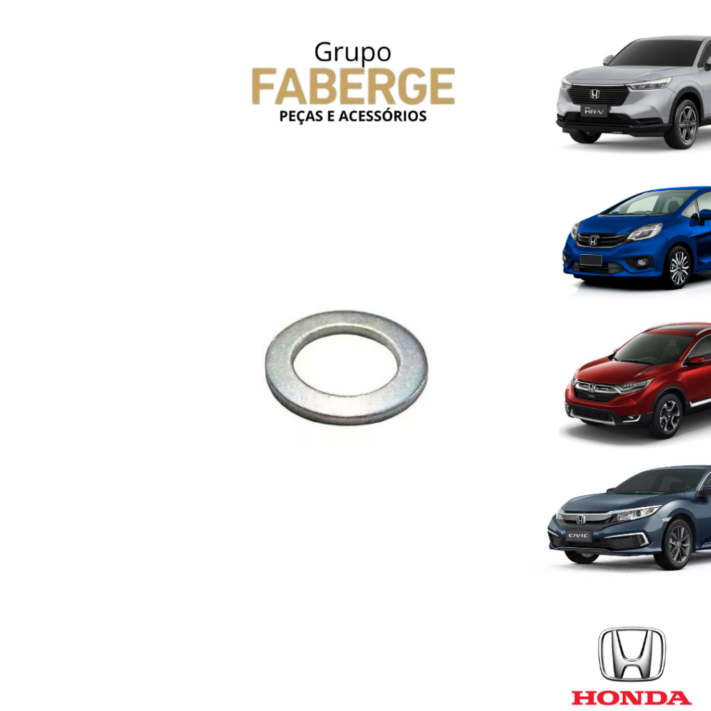 Arruela Bujão Drenagem 14mm Motor Original Honda Vários Modelos - 9410914000
