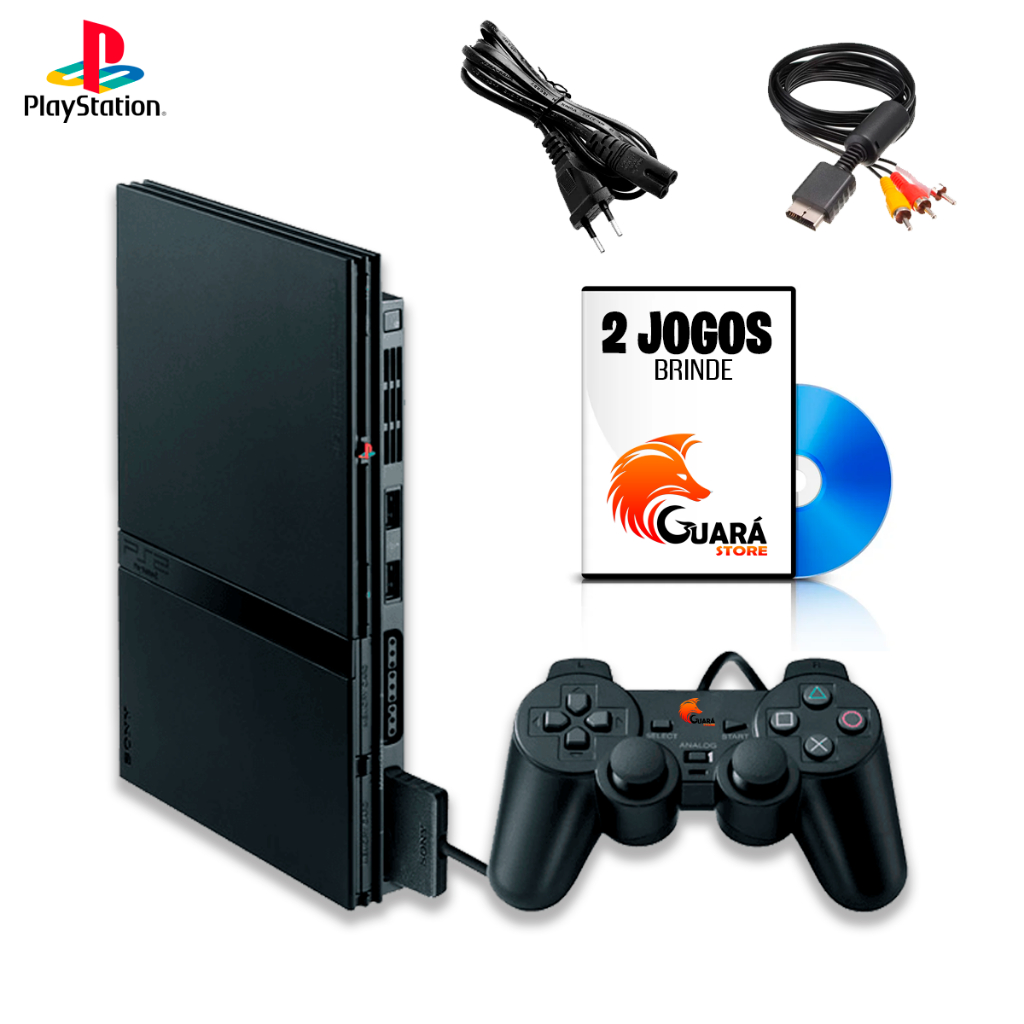 Play station 2 Slim with 1 Controller, Refurbished
