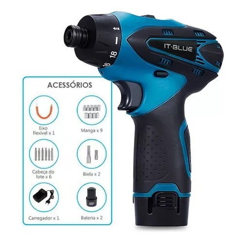 Parafusadeira de Toque 12v IT BLUE LE-1833 | Shopee Brasil