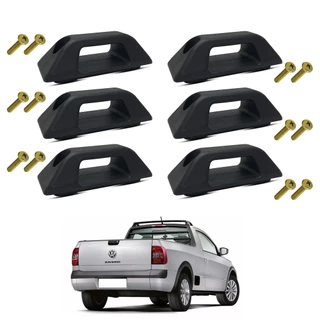 Kit 06 Ganchos Da Caçamba Saveiro G5 G6 G7 Novo