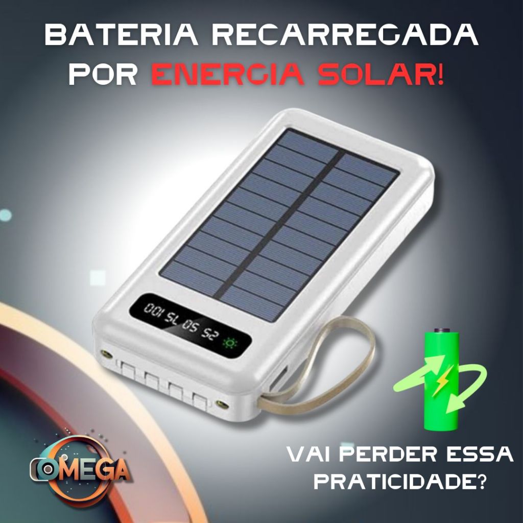 Carregador bateria portatil power bank 10000mah solar mo-z488s