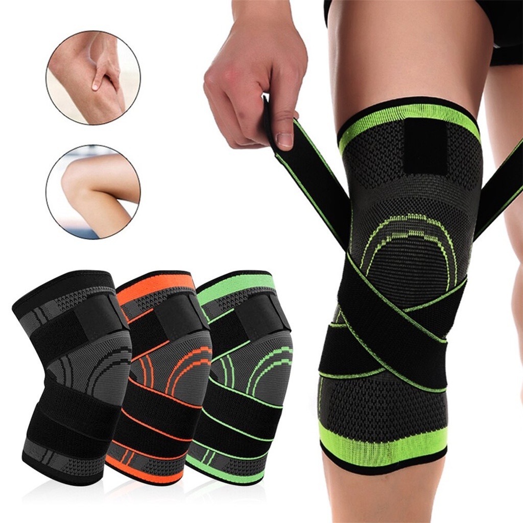Joelheira Fitness Ajustável Esportiva Compressão Leve Corrida Bike Musculação Academia