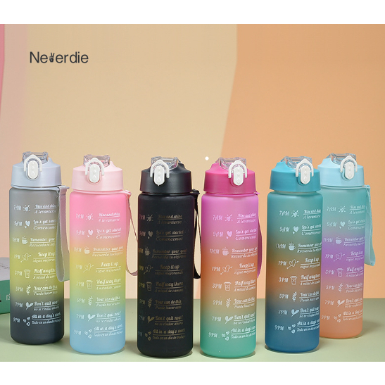 Kit 3 Garrafa de Água Squeeze Com 3d+2d Adesivos 300ML+900ML+2000ML