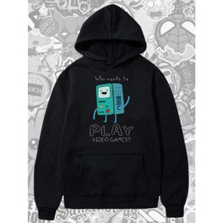 Moletom Canguru Com Capuz Beemo Hora De Aventura Play Vídeo Game Blusa De Frio Unissex Algodão